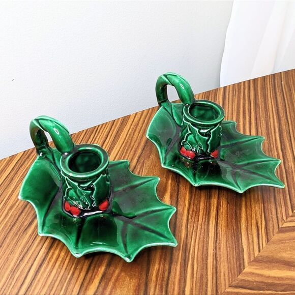 Holly Berries candle holders - Picture 3 of 7